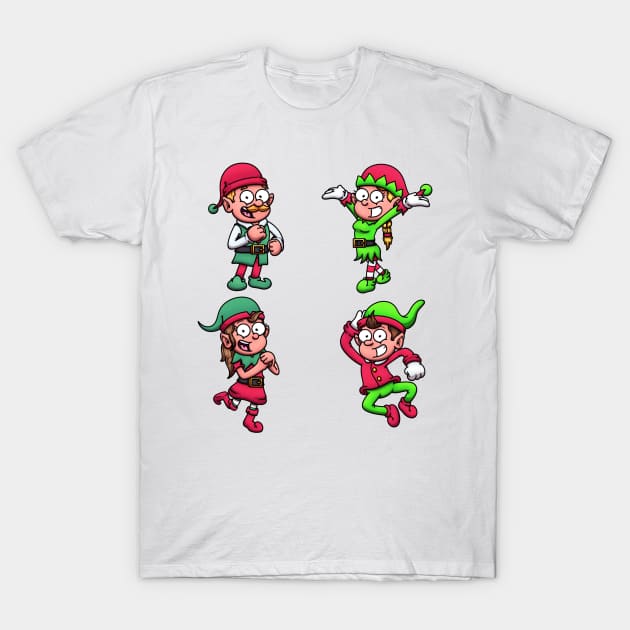 Christmas Elves Sticker Pack T-Shirt by TheMaskedTooner